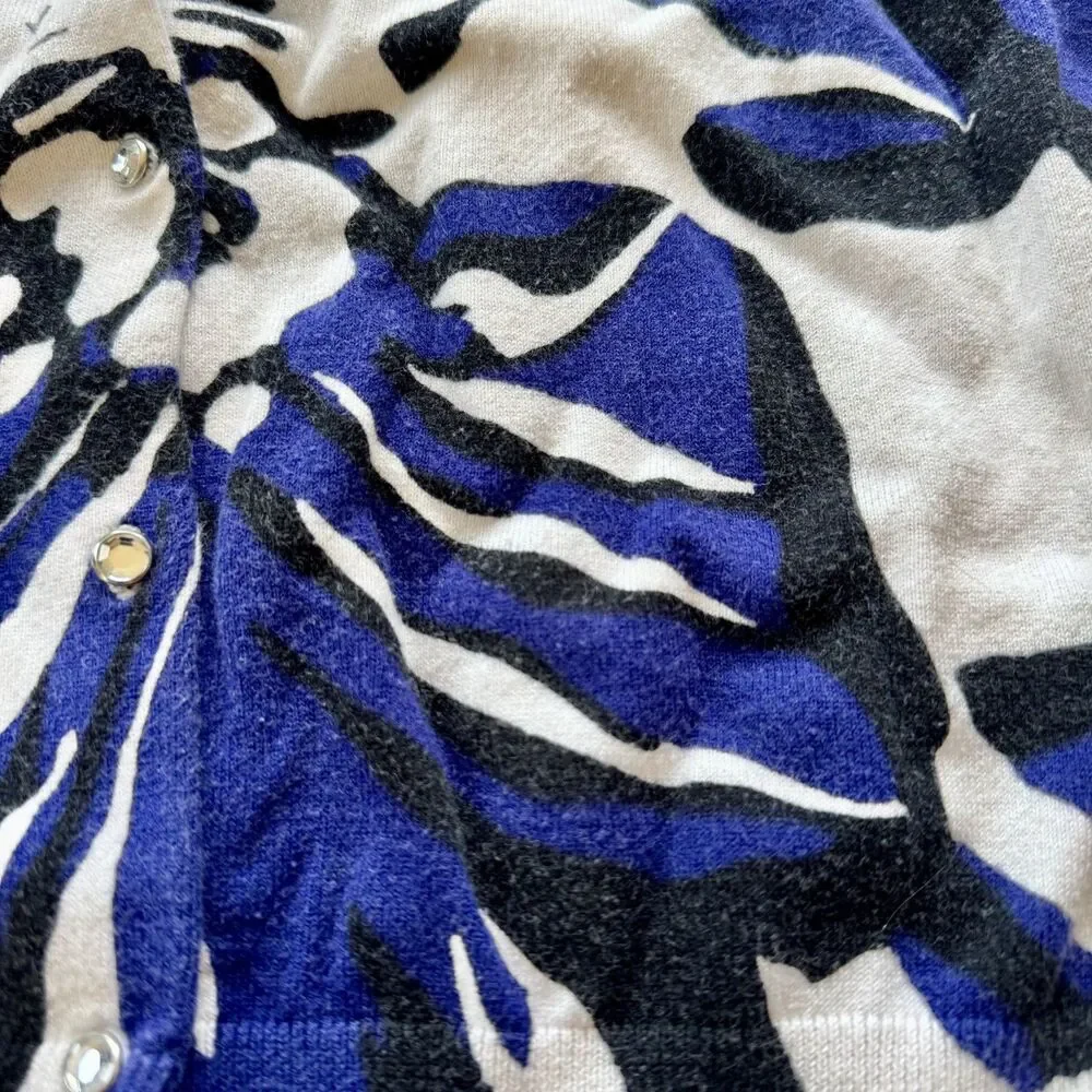 Express Design Studio Floral Print 3/4 Sleeve Cardigan Sweater